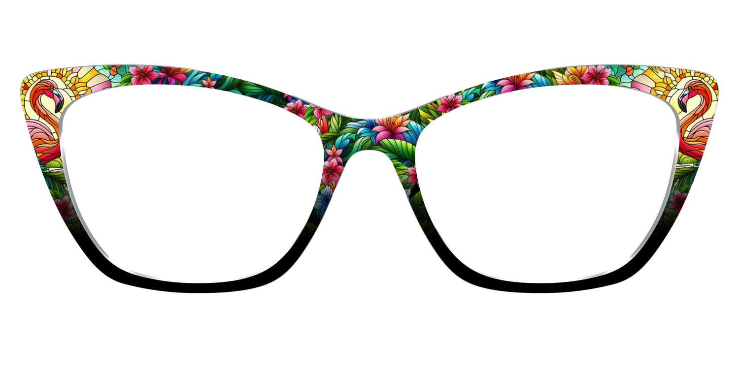 The Flamingo Stained Glass - Front Top Image - Pair Eyewear