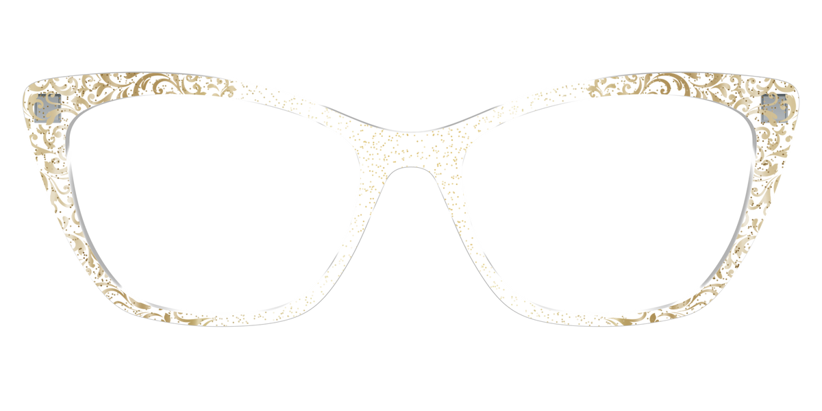 The Golden Flair Glitter Crystal with Gold Foil - Front Top Image - Pair Eyewear