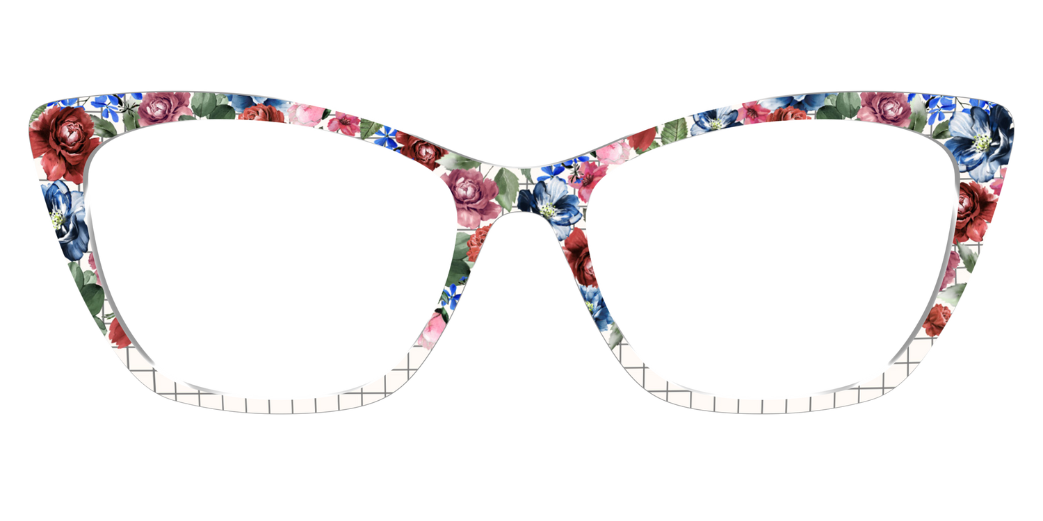 The Graph Paper Floral - Front Top Image - Pair Eyewear
