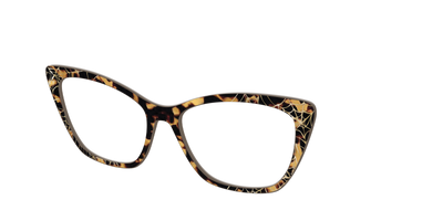 The Haunted Tortoise with Gold Foil Webs - Angle Top Thumbnail - Pair Eyewear