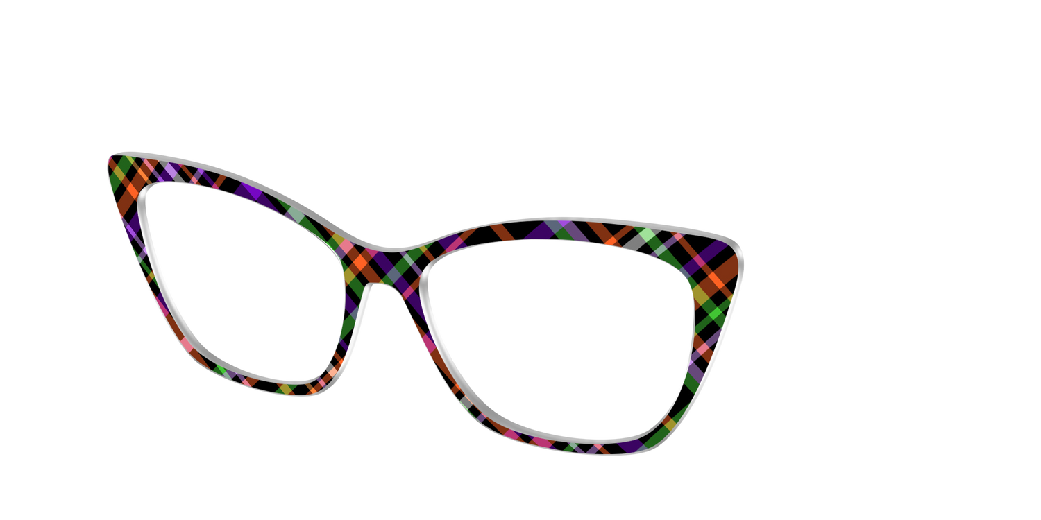 The Hexed Plaid - Angle Top Image - Pair Eyewear