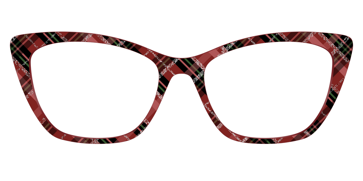 The Holly Plaid with Glitter - Front Top Image - Pair Eyewear