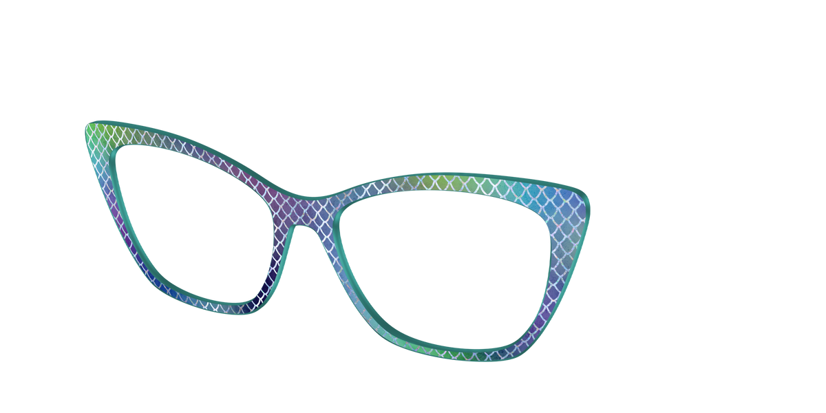 The Holographic Dragon Scales - Angle Top Image - Pair Eyewear
