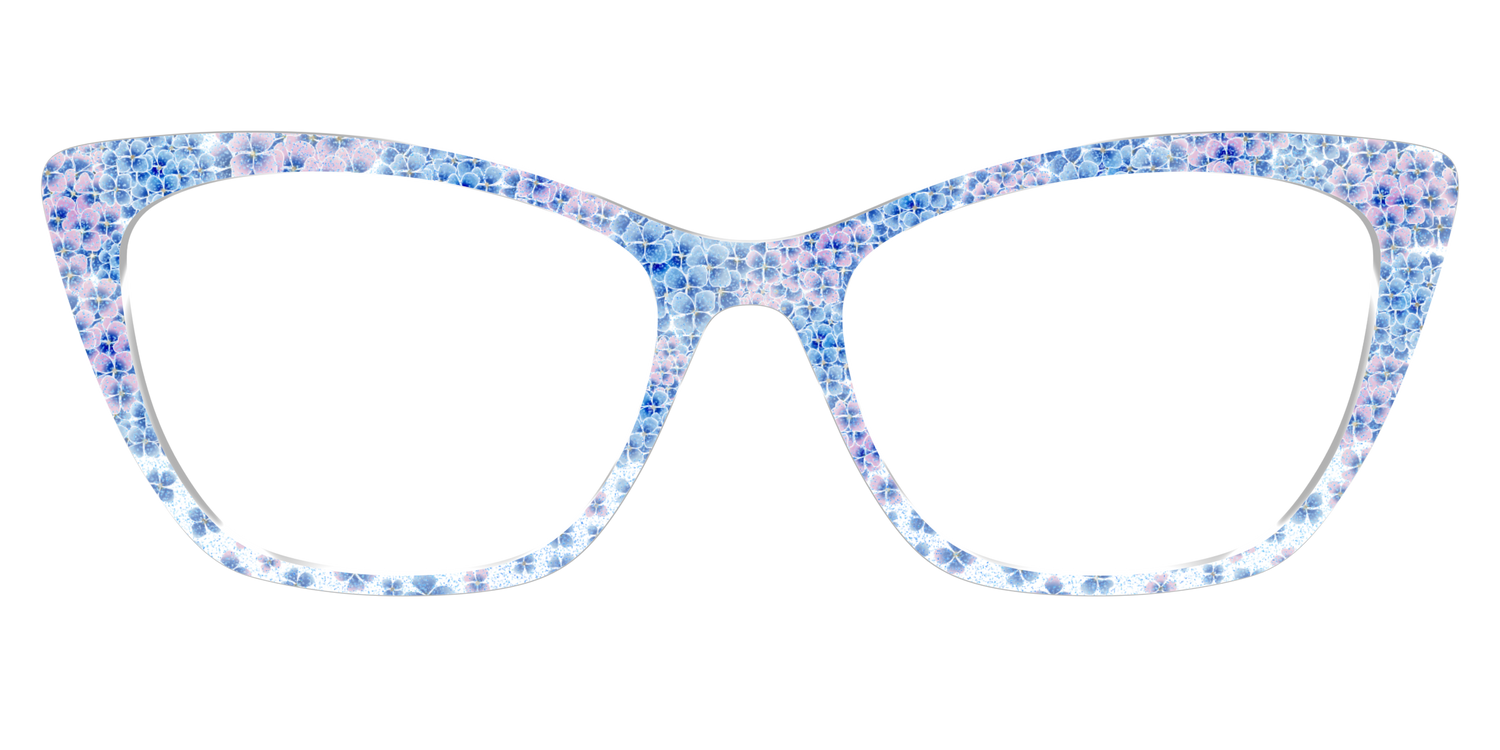 The Hydrangea Confetti Crystal with Gold Foil - Front Top Image - Pair Eyewear