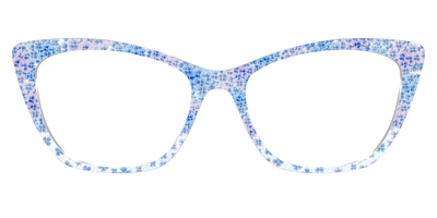 The Hydrangea Confetti Crystal with Gold Foil - Front Top Thumbnail - Pair Eyewear