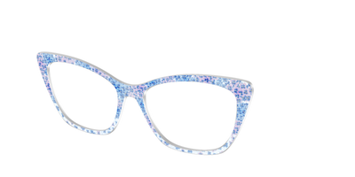 The Hydrangea Confetti Crystal with Gold Foil - Angle Top Thumbnail - Pair Eyewear