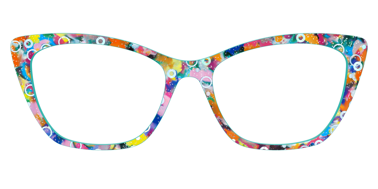 The Imaginative Tortoise with Bubble Glitter - Front Top Image - Pair Eyewear