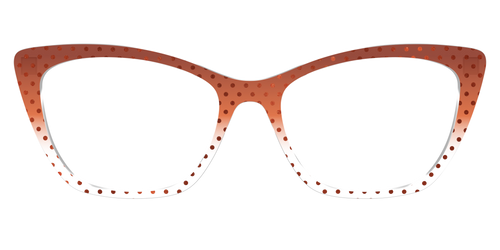 The Inferno Orange Gradient Crystal Polka Dots - Pair Eyewear