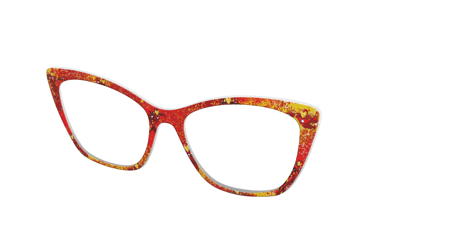 The Iron Man Splatter - Angle Top Image - Pair Eyewear