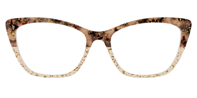 The Khaki Tortoise Crystal Split with Gold Flakes - Front Top Thumbnail - Pair Eyewear