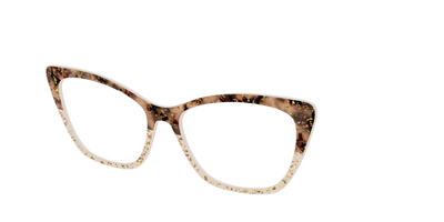 The Khaki Tortoise Crystal Split with Gold Flakes - Angle Top Thumbnail - Pair Eyewear