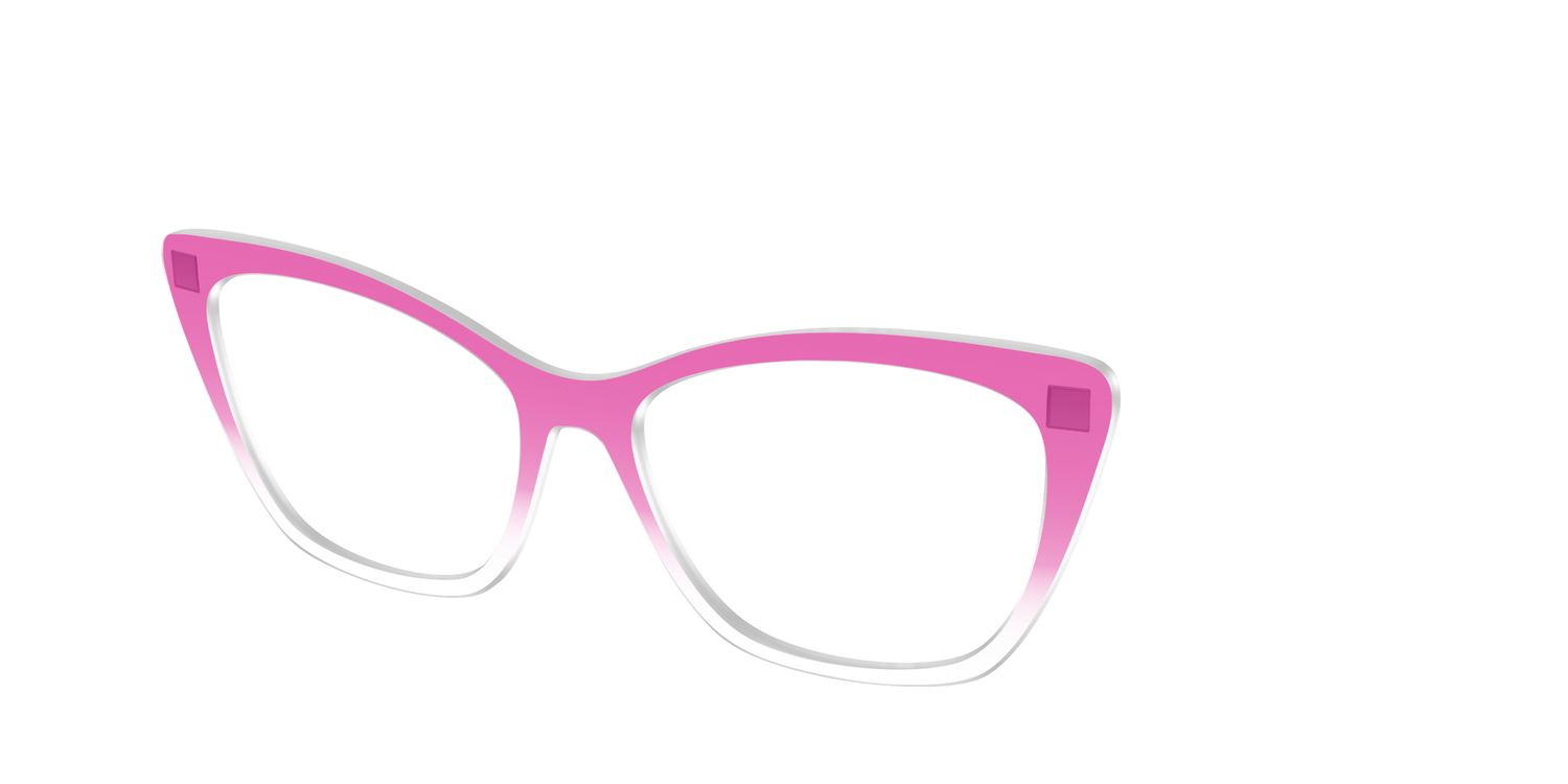 The Magenta Gradient Crystal - Angle Top Image - Pair Eyewear