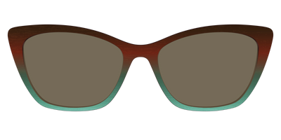The Polarized Mahogany to Juniper Woodgrain Sun Top - Front Top Thumbnail - Pair Eyewear