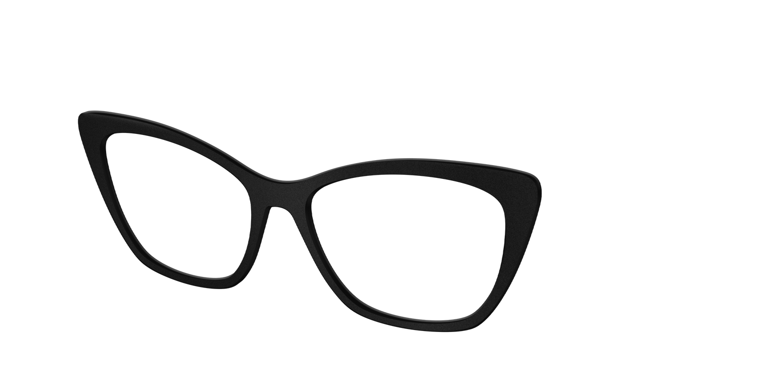 The Matte Black - Angle Top Image - Pair Eyewear