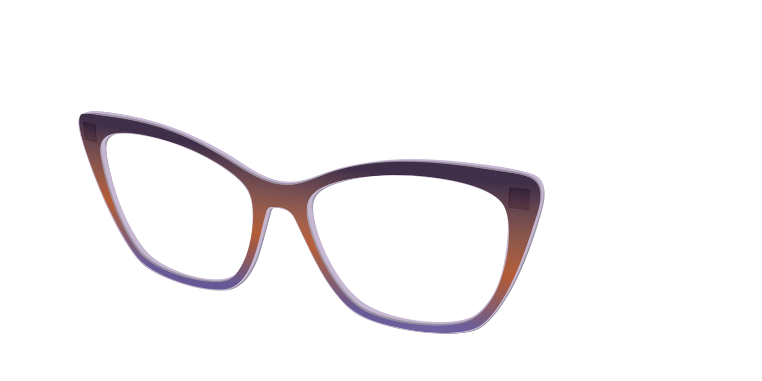 The Matte Midnight to Violet Gradient - Angle Top Image - Pair Eyewear