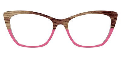 The Melon Pink Wood Split - Front Top Thumbnail - Pair Eyewear