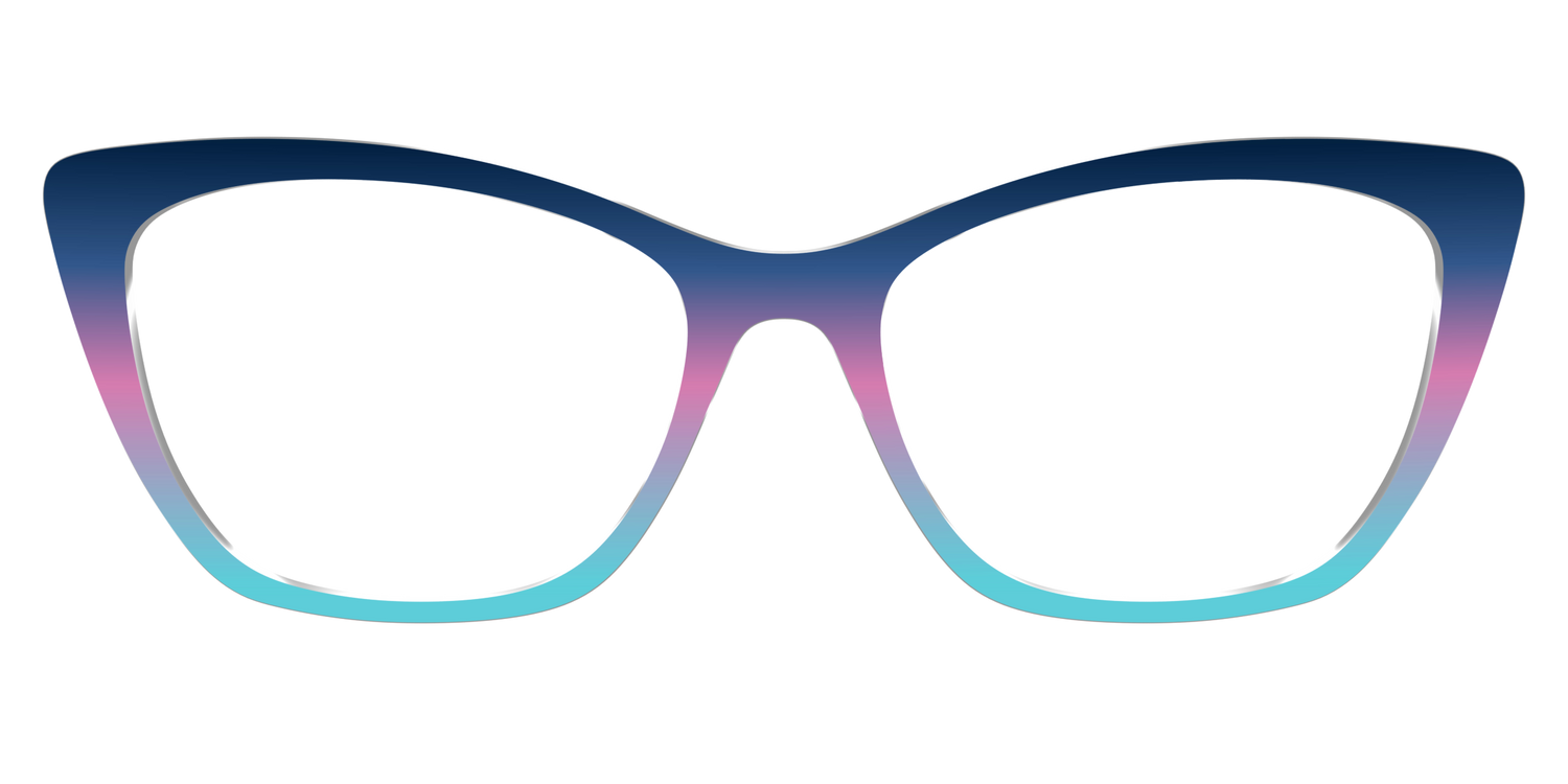 The Midnight to Aquamarine Gradient - Front Top Image - Pair Eyewear