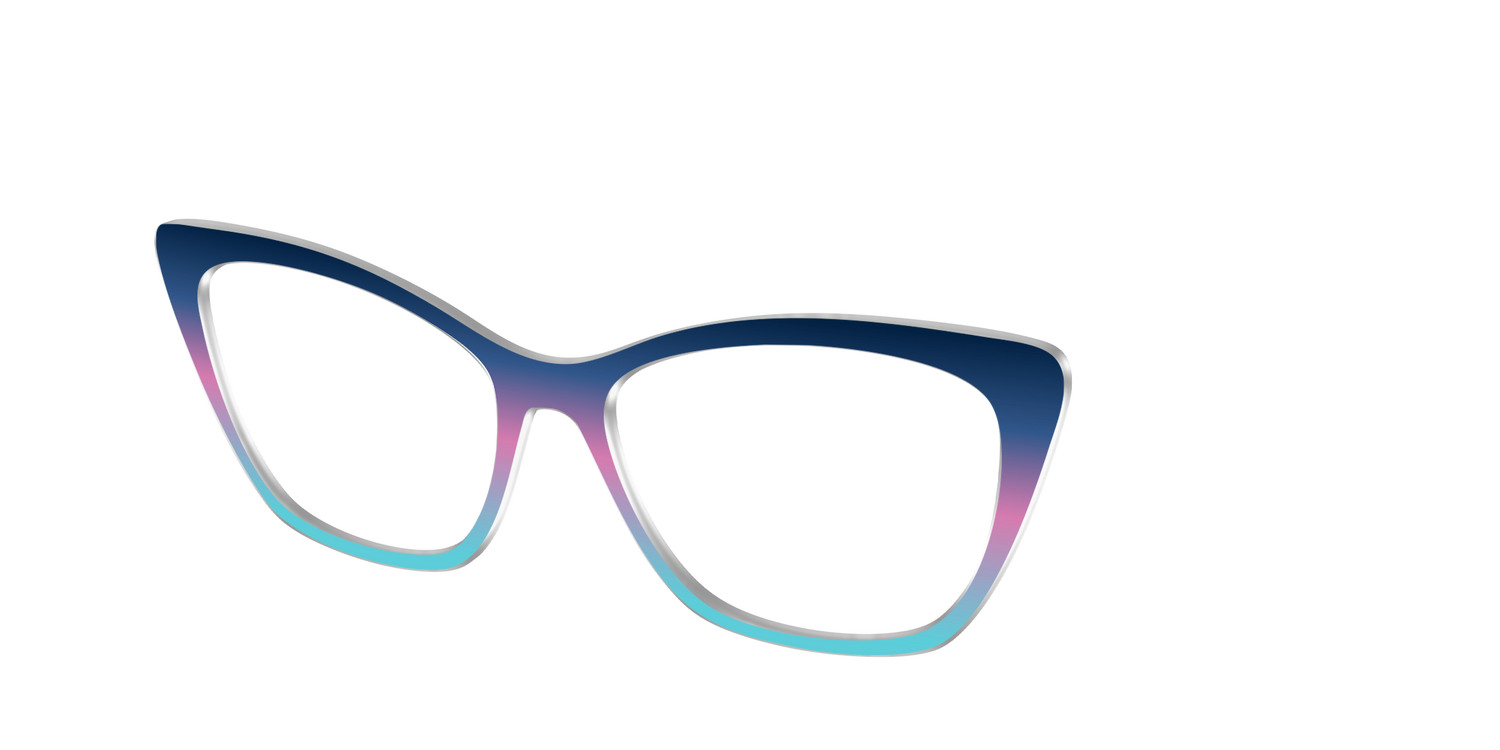 The Midnight to Aquamarine Gradient - Angle Top Image - Pair Eyewear