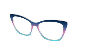 The Midnight to Aquamarine Gradient - Angle Top Thumbnail - Pair Eyewear