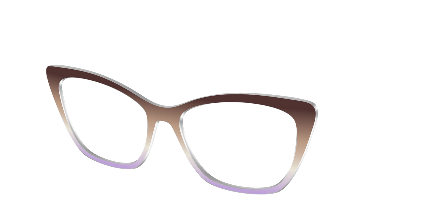 The Mocha to Light Lavender Gradient - Angle Top Image - Pair Eyewear