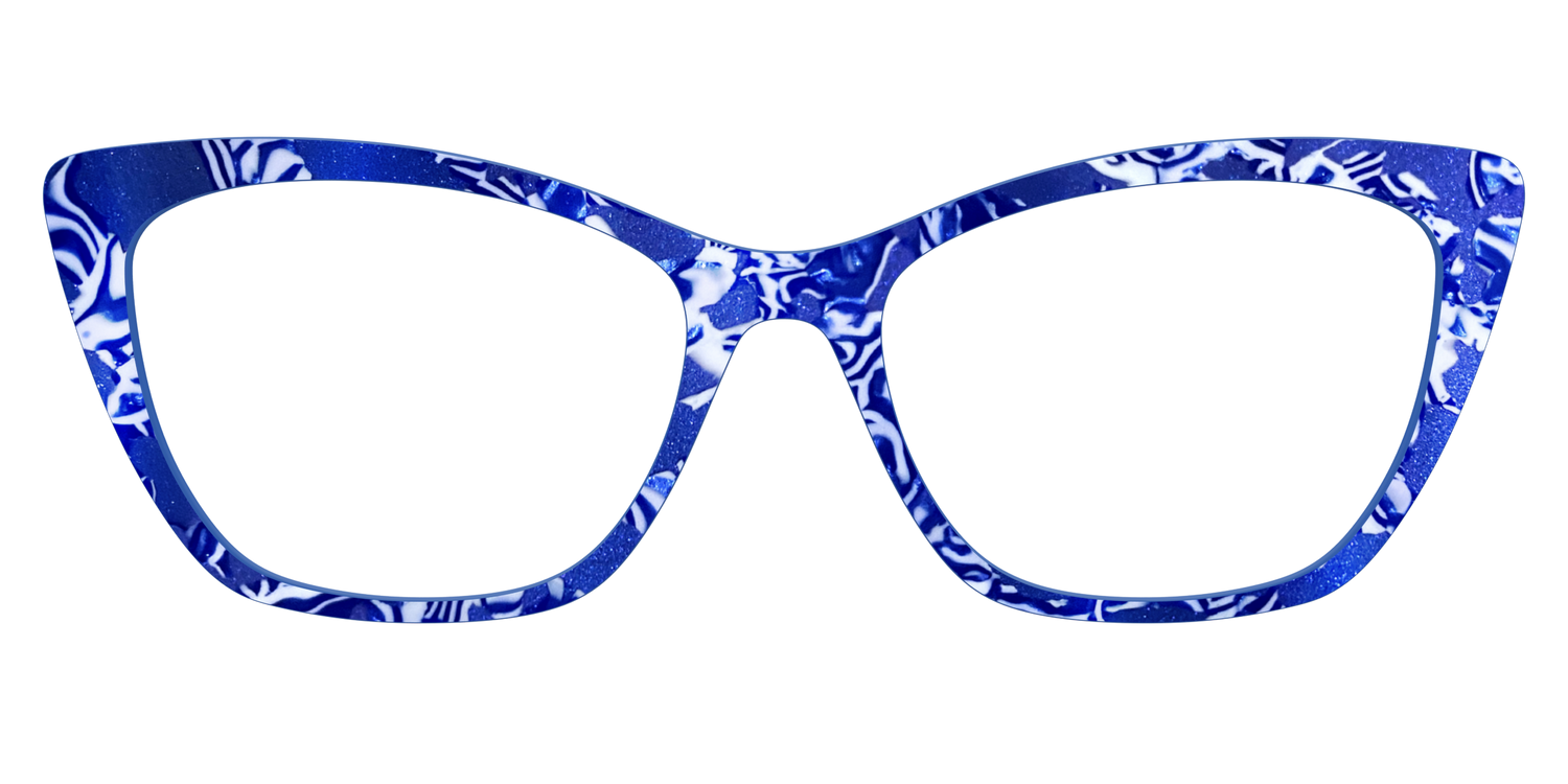 The Navy Shimmer Mosaic - Front Top Image - Pair Eyewear