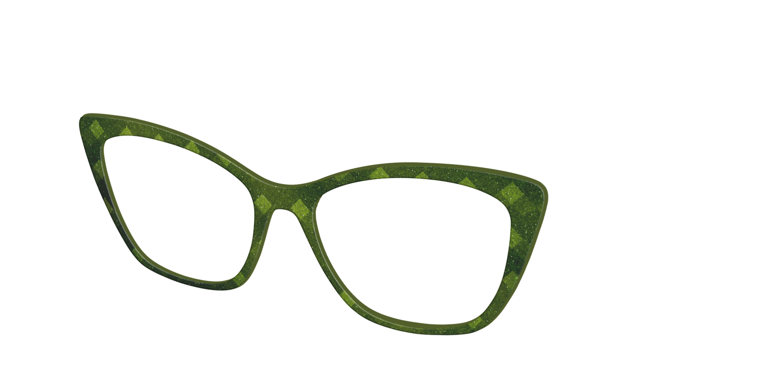 The Olive Geo - Angle Top Image - Pair Eyewear