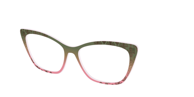 The Olive to Rose Trellis with Champagne Foil - Angle Top Thumbnail - Pair Eyewear