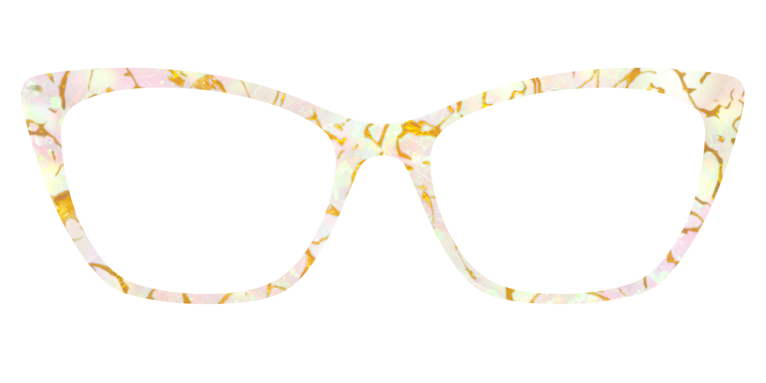 The Opalescent Pearl with Gold Streaks - Front Top Image - Pair Eyewear