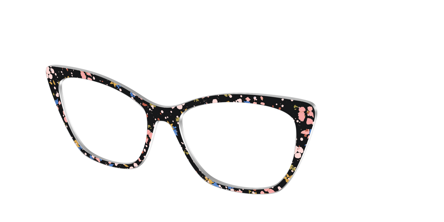 The Pallid Paint Splatter - Angle Top Image - Pair Eyewear