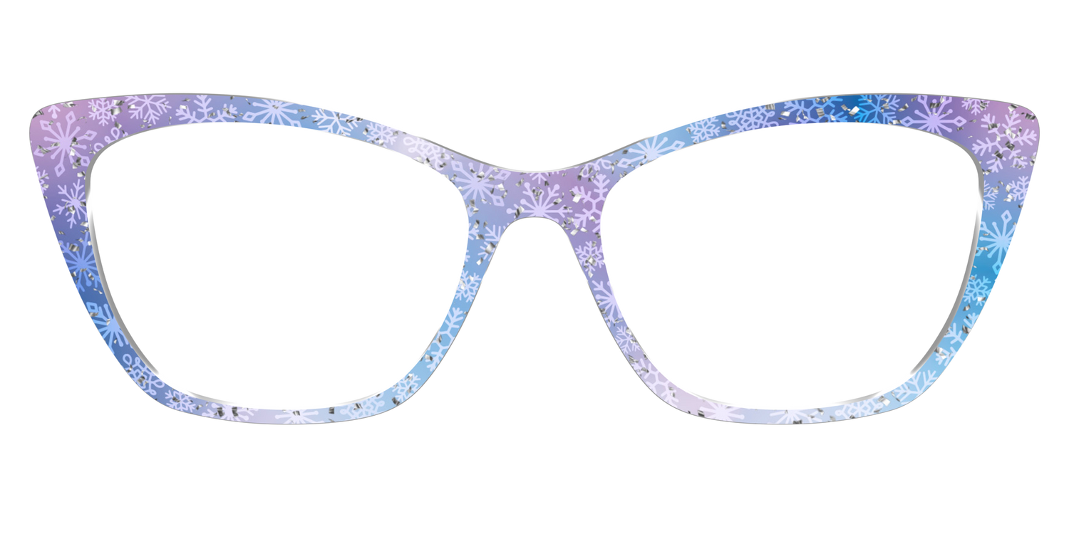 The Pastel Snowflake with Iridescent Glitter