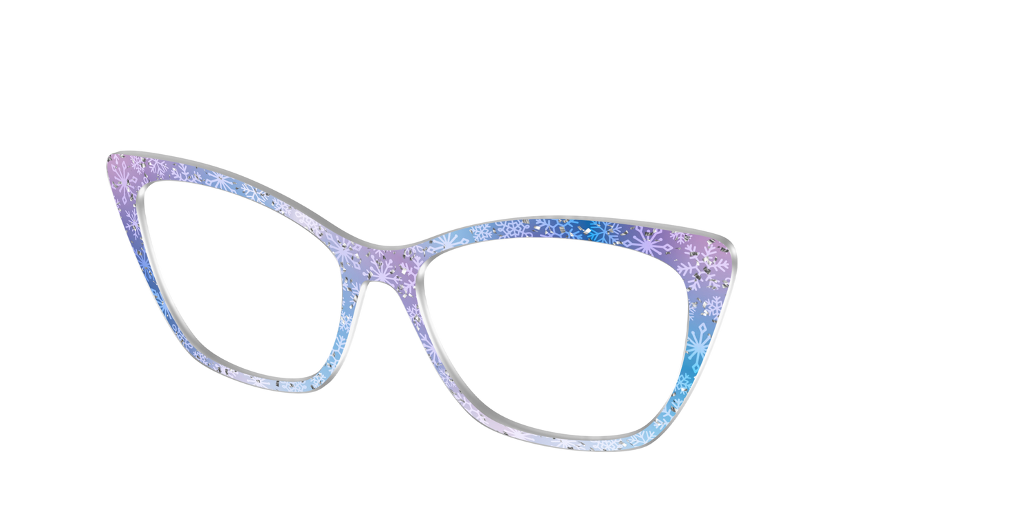 The Pastel Snowflake with Iridescent Glitter