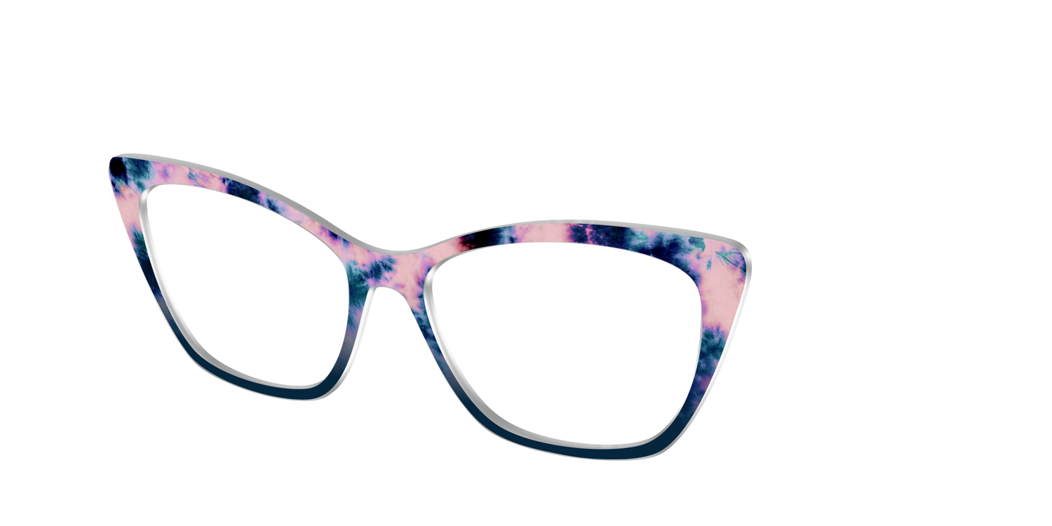 The Petal Pink Tie-Dye - Angle Top Image - Pair Eyewear