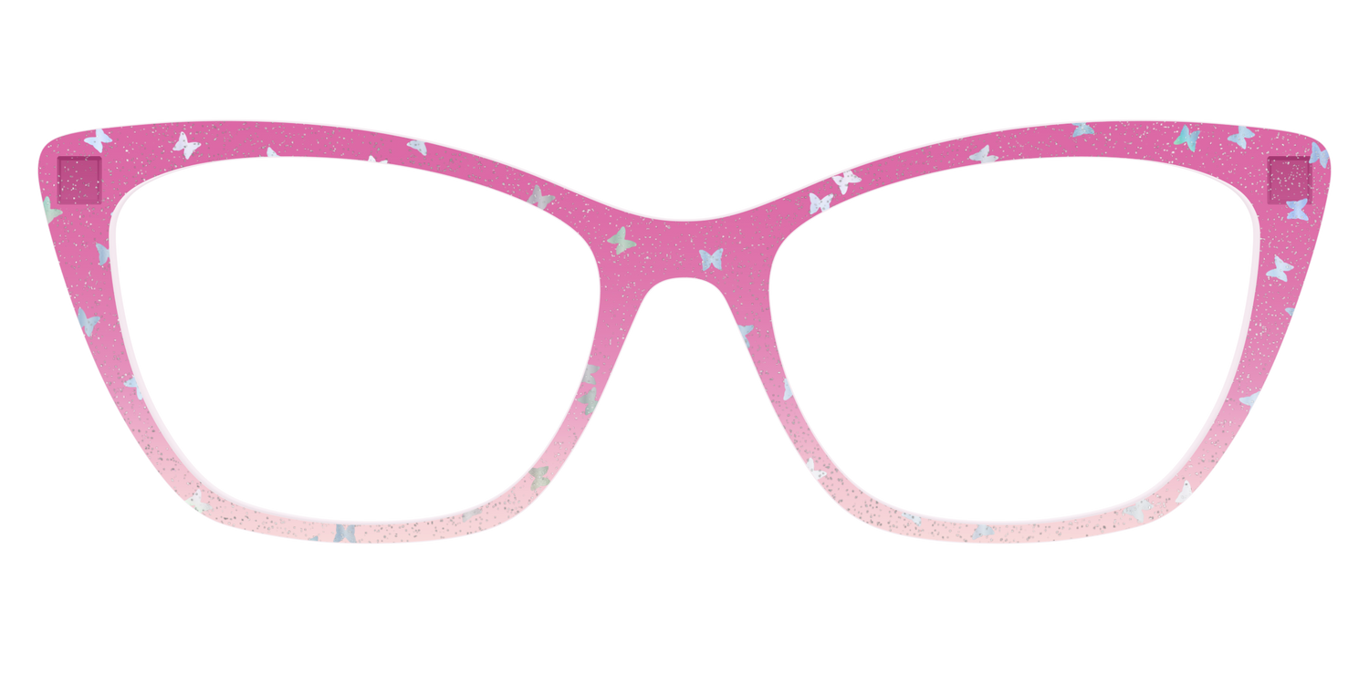 The Pink Butterfly Sparkle Crystal - Front Top Image - Pair Eyewear