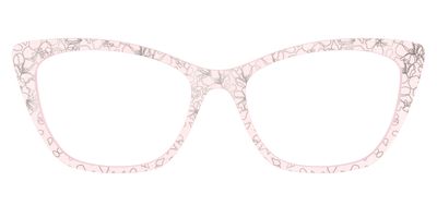 The Pink Shimmer Petals with Silver Foil - Front Top Thumbnail - Pair Eyewear