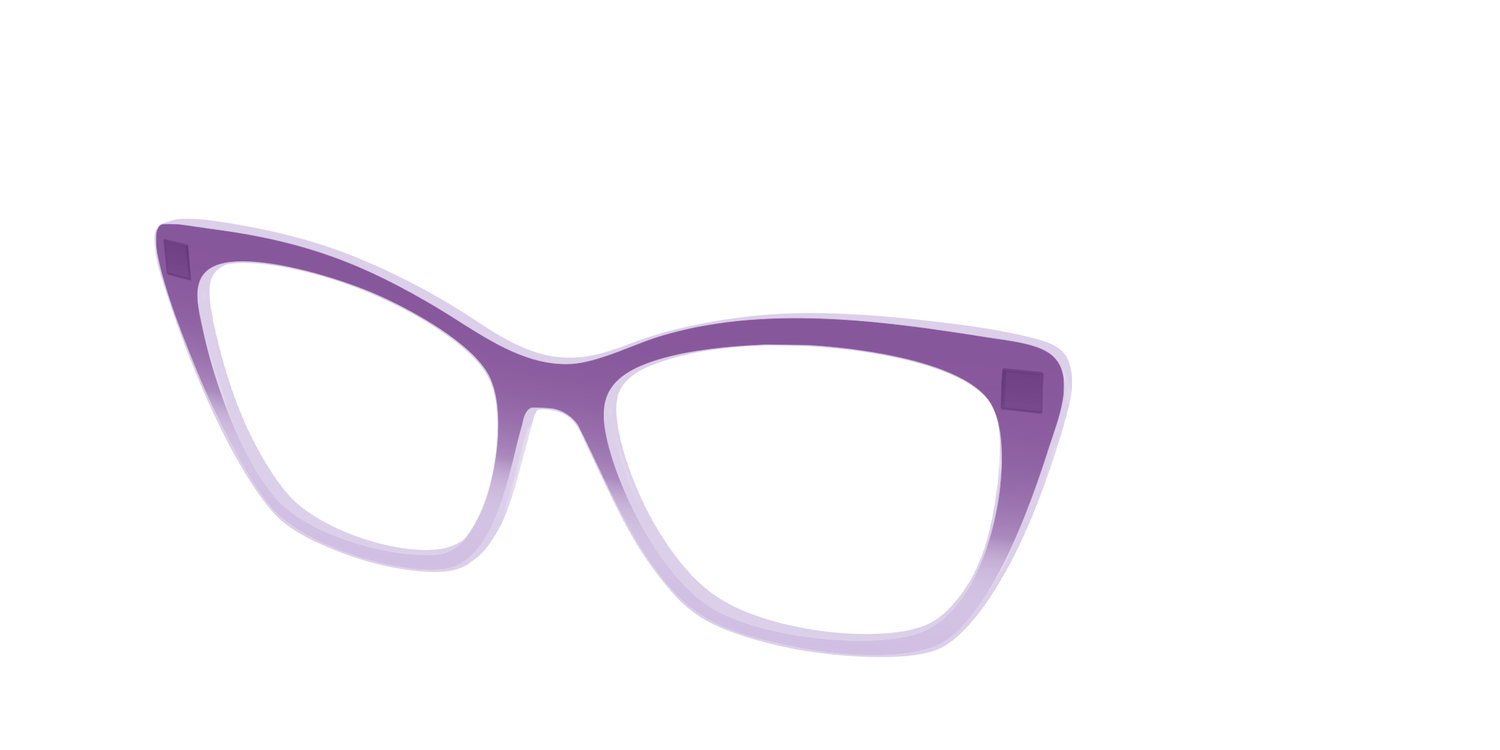 The Plum to Lilac Gradient Crystal - Angle Top Image - Pair Eyewear