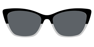 The Polarized Black to Gray Crystal Split Sun Top - Front Top Thumbnail - Pair Eyewear