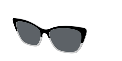 The Polarized Black to Gray Crystal Split Sun Top - Angle Top Thumbnail - Pair Eyewear