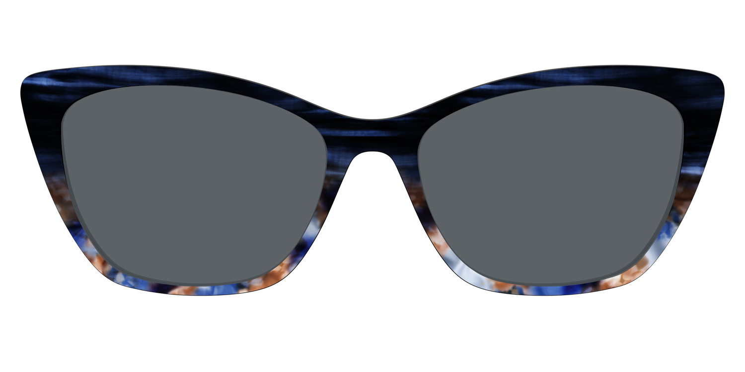 The Polarized Blue Horn Tortoise Sun Top - Front Top Image - Pair Eyewear