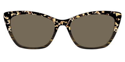 The Polarized Caramel Tortoise Horn Split Sun Top - Front Top Thumbnail - Pair Eyewear