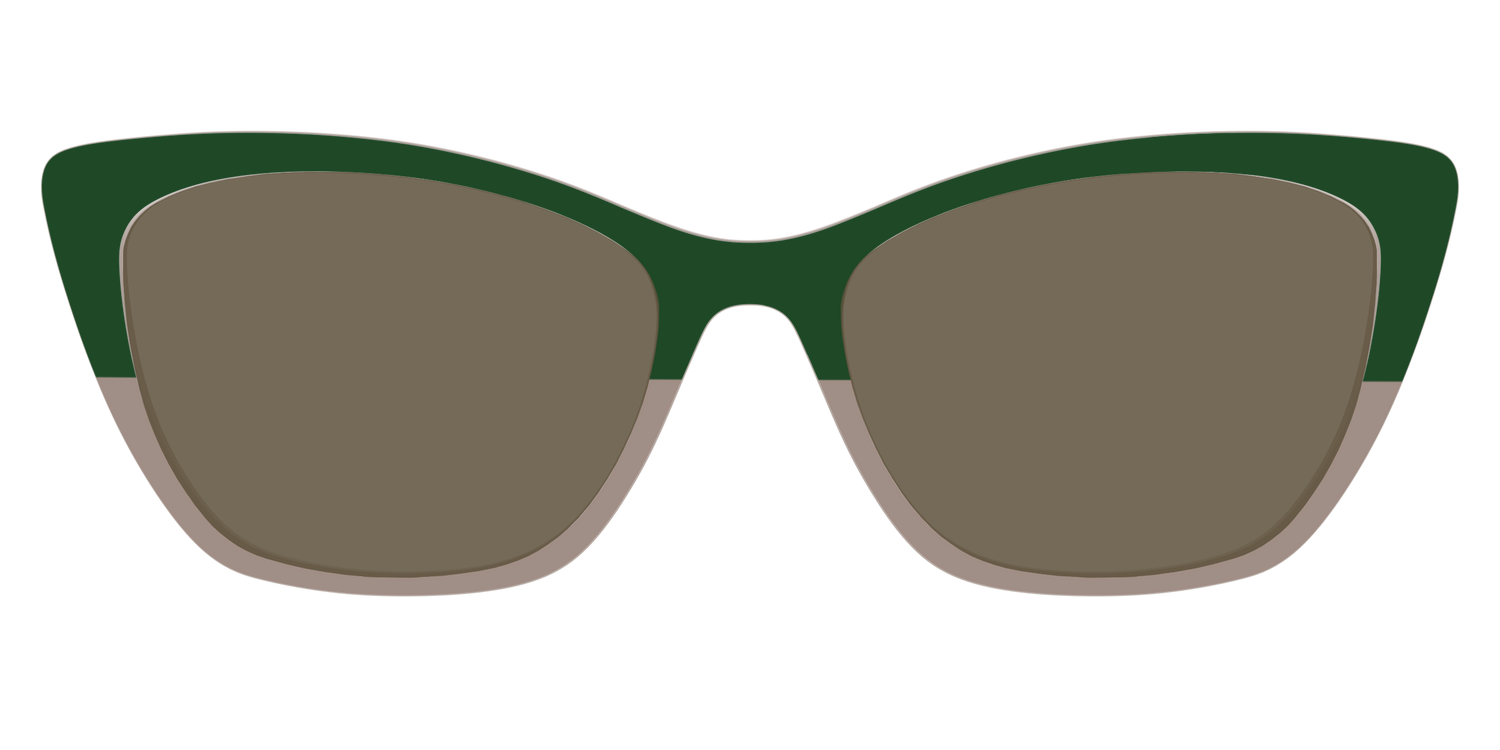 The Polarized Cedar & Sap Crystal Split Sun Top - Front Top Image - Pair Eyewear