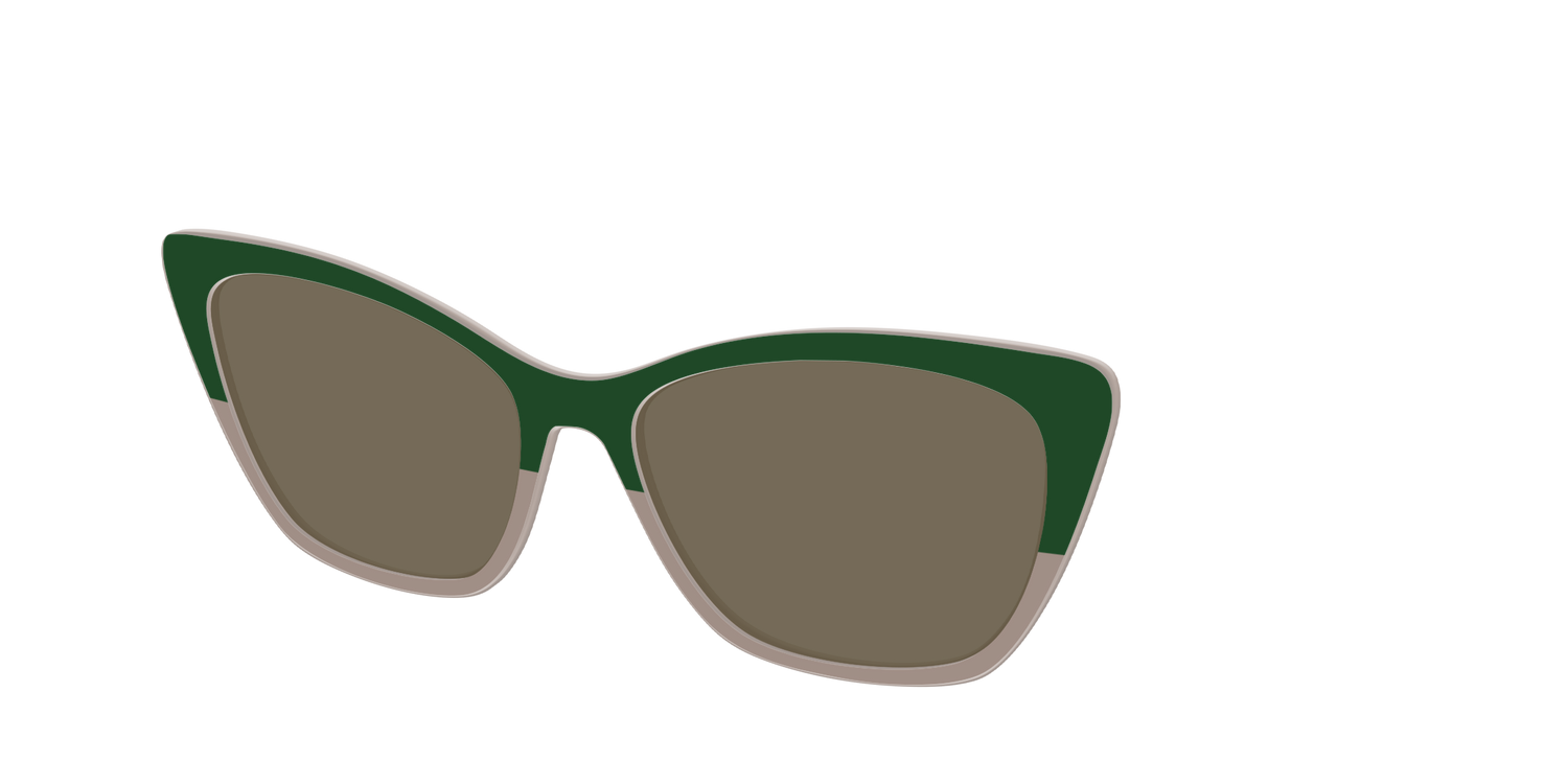 The Polarized Cedar & Sap Crystal Split Sun Top - Angle Top Image - Pair Eyewear