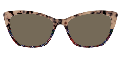 The Polarized Cookie Dough Tortoise & Plaid Split Sun Top - Front Top Thumbnail - Pair Eyewear