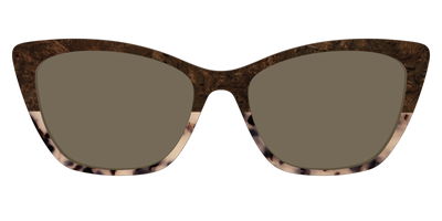 The Polarized Dark Oak Tortoise Split Sun Top - Front Top Thumbnail - Pair Eyewear