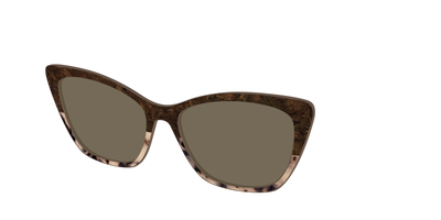 The Polarized Dark Oak Tortoise Split Sun Top - Angle Top Thumbnail - Pair Eyewear