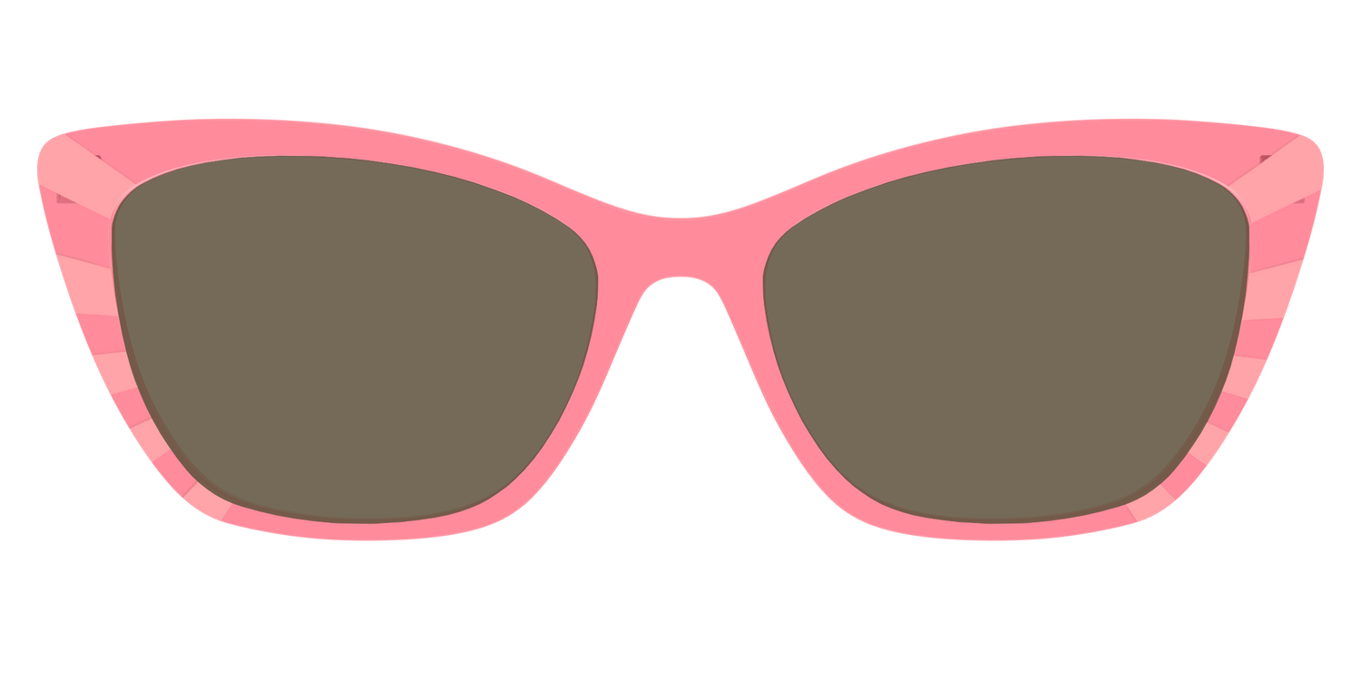 The Polarized Fruit Punch Sunburst Sun Top - Front Top Image - Pair Eyewear