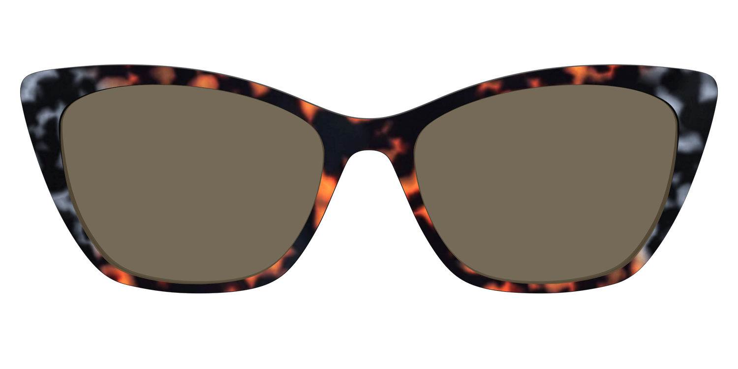 The Polarized Gray & Amber Tortoise Sun Top - Front Top Image - Pair Eyewear