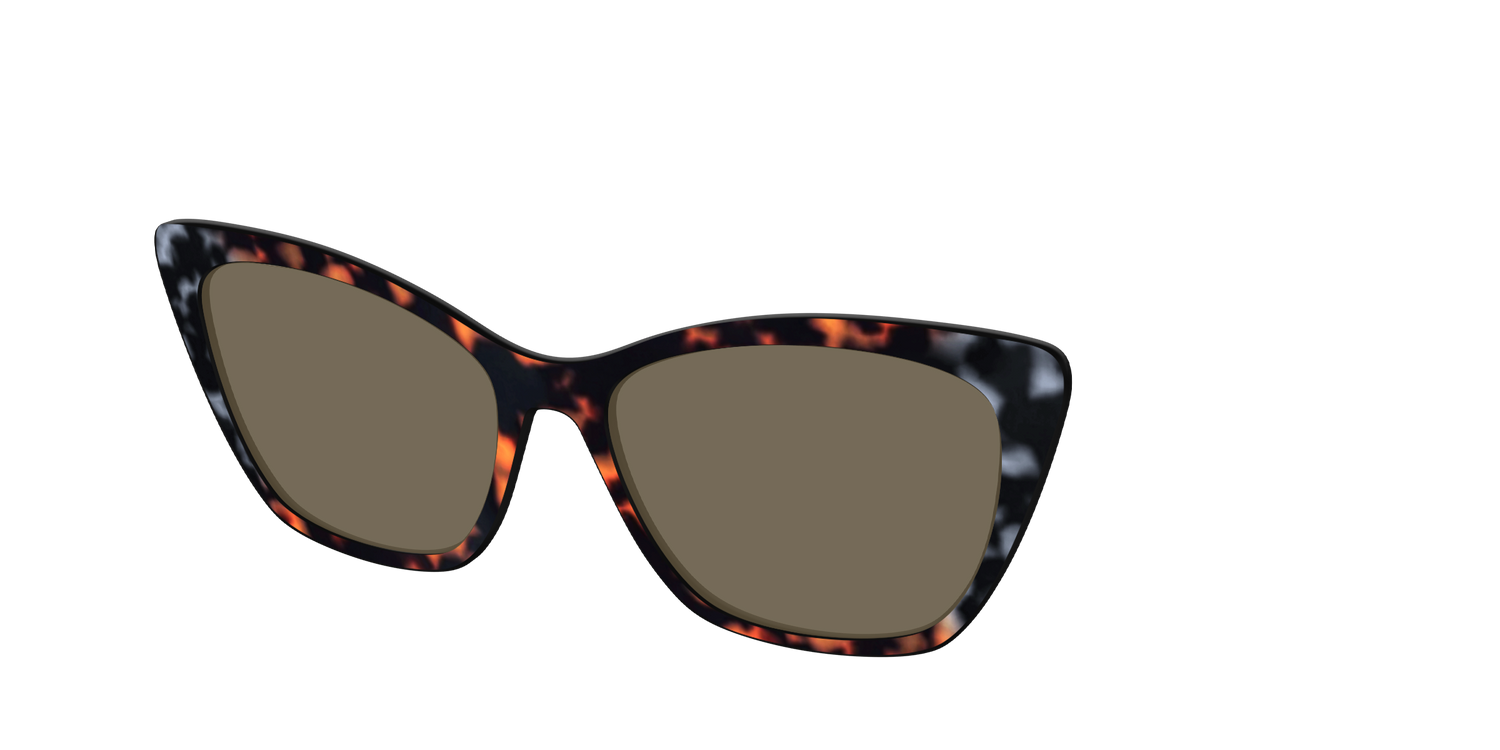 The Polarized Gray & Amber Tortoise Sun Top - Angle Top Image - Pair Eyewear