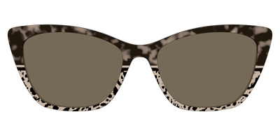 The Polarized Ink Blot Tortoise Split Sun Top - Front Top Thumbnail - Pair Eyewear