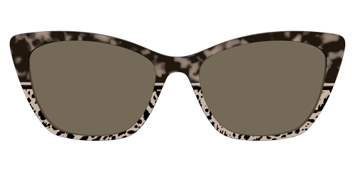 The Polarized Ink Blot Tortoise Split Sun Top - Pair Eyewear