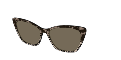 The Polarized Ink Blot Tortoise Split Sun Top - Angle Top Thumbnail - Pair Eyewear